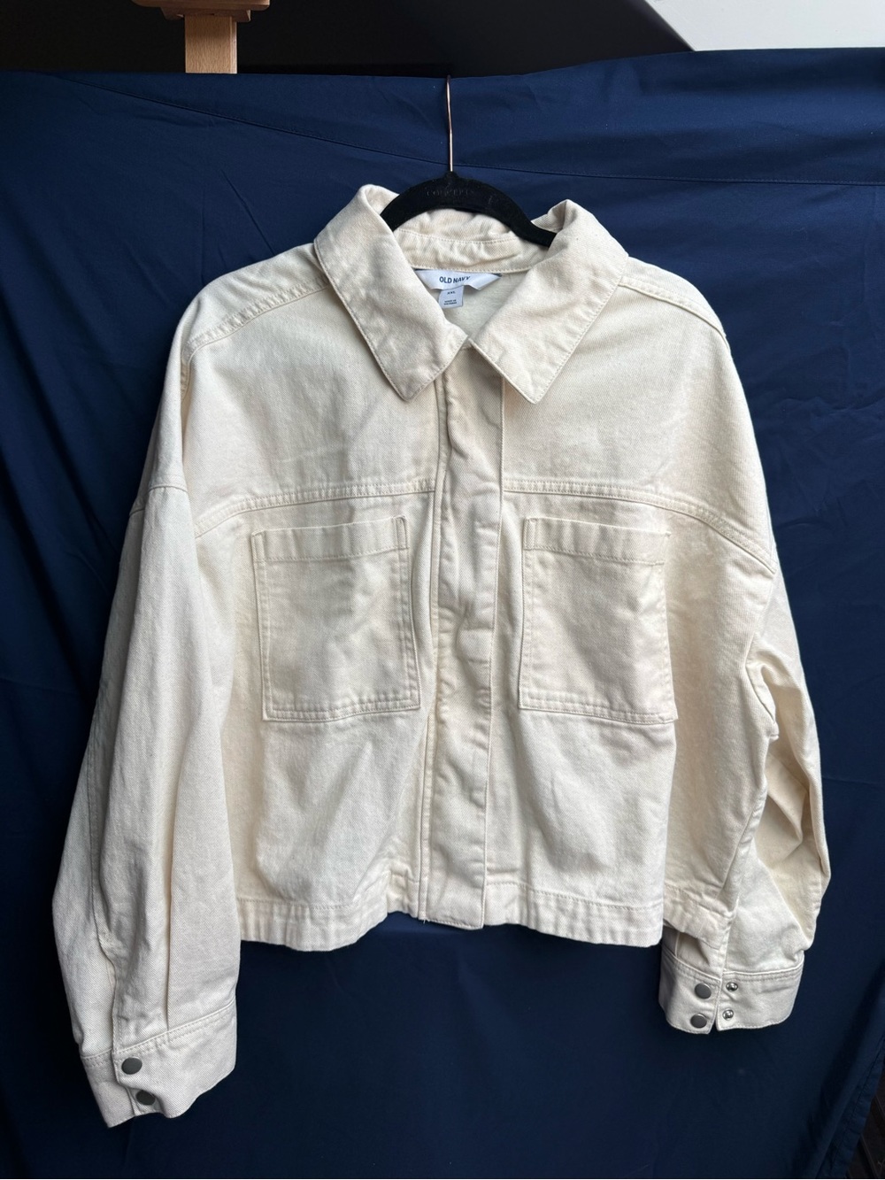 Old Navy Off-White Cropped Button-Front Jacket